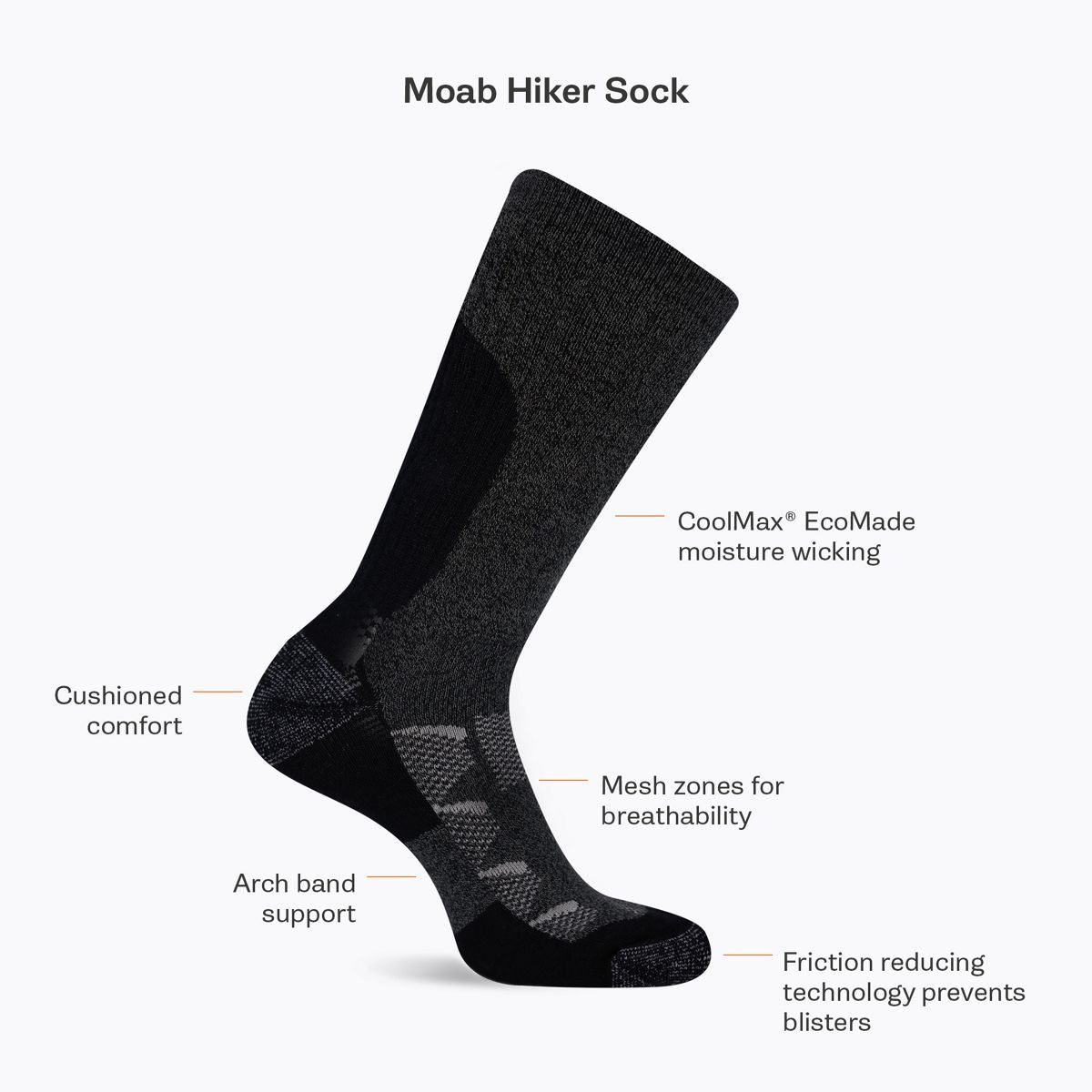 Moab Hiker Low Cut Sock - Socks | Merrell sale